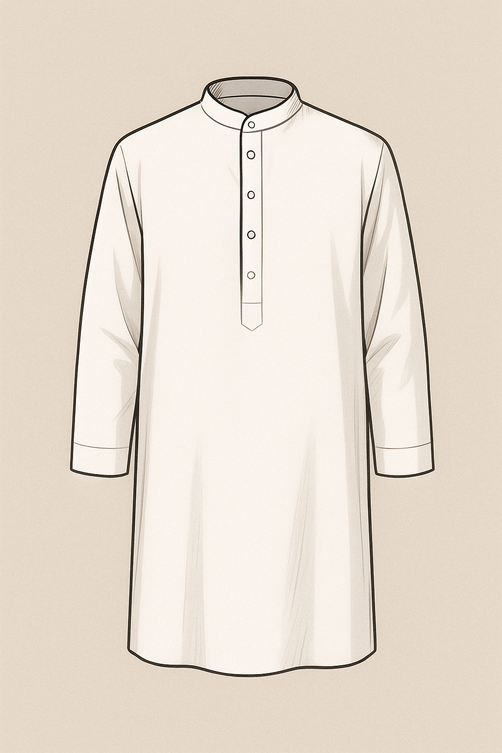 Qamis traditionnel blanc